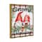 Stupell Industries Gnome For The Holidays Plaid Framed Floater Canvas Wall Art
